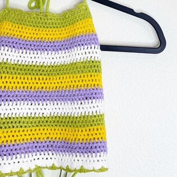 Crochet Knit Halter Top, NWT - Picture 2 of 5